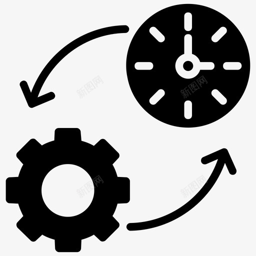 时间管理截止日期生产率图标svg_新图网 https://ixintu.com 在线学习字形图标 截止日期 时间日程表 时间管理 时间计划 生产率 设置