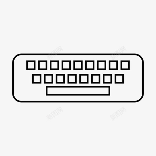 键盘打字工作图标svg_新图网 https://ixintu.com 办公 商务 工作 打字 技术 键盘