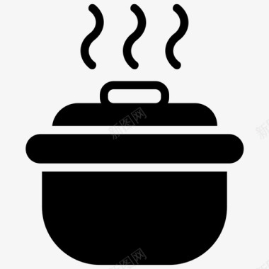 烹饪锅大锅炊具图标图标