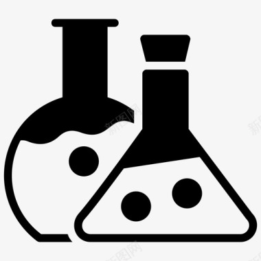 化学品化学烧杯锥形烧瓶图标图标