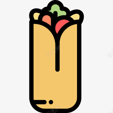 玉米煎饼4餐原色图标图标
