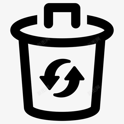 回收站可回收的垃圾回收站垃圾删除图标svg_新图网 https://ixintu.com 可回收的 回收站 垃圾回收站垃圾删除