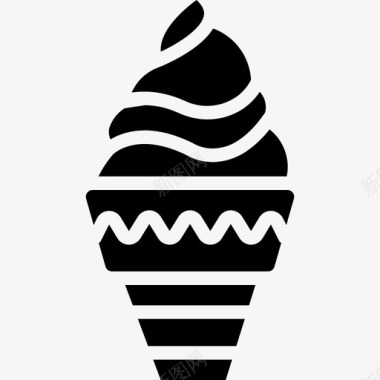 冰淇淋美食2填充图标图标