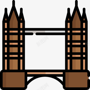 英国塔桥4号线颜色图标图标