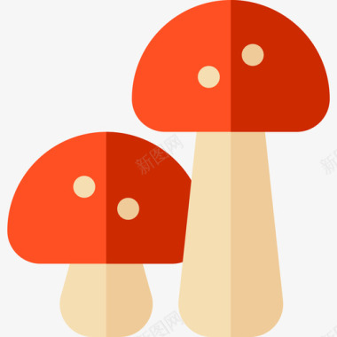 蘑菇在森林里6平坦图标图标
