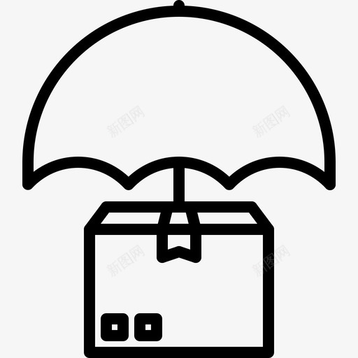 保险箱子送货图标svg_新图网 https://ixintu.com 1号店 保险 包裹 房屋 箱子 送货 雨伞
