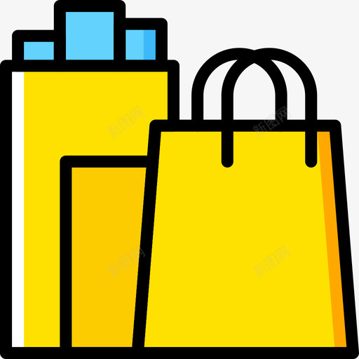 购物袋购物42黄色图标svg_新图网 https://ixintu.com 购物42 购物袋 黄色