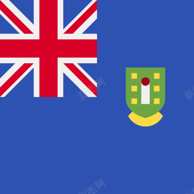 英属维尔京群岛方形国家简单旗帜图标图标