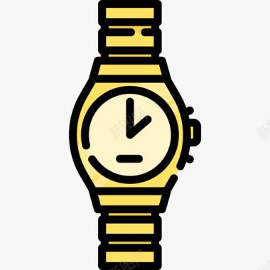 手表豪华11线性颜色图标图标