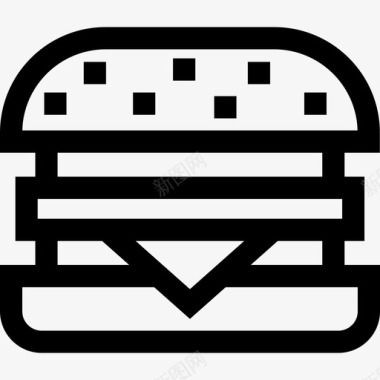 汉堡食物40直系图标图标