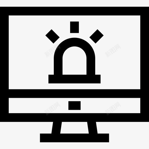 监视器互联网安全10线性图标svg_新图网 https://ixintu.com 互联网安全10 监视器 线性