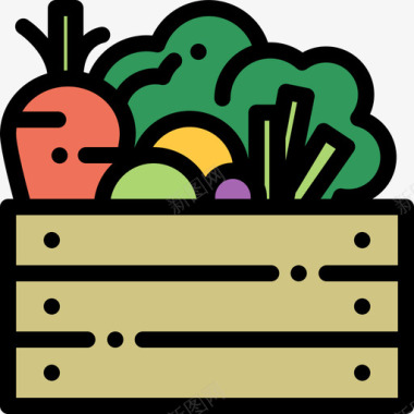 蔬菜农业31原色图标图标