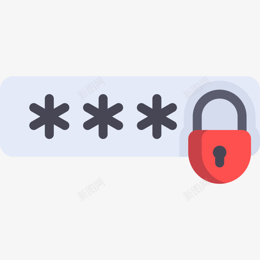 密码安全3扁平图标svg_新图网 https://ixintu.com 安全3 密码 扁平