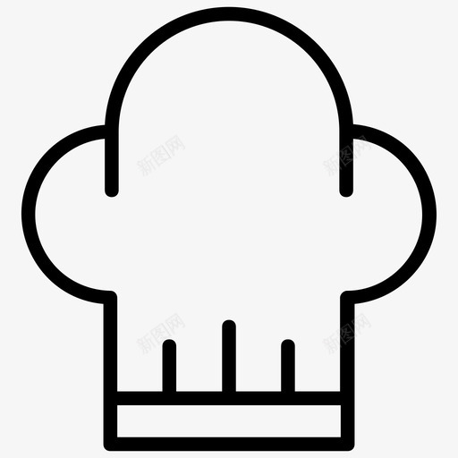 厨师帽厨师复兴炊具帽图标svg_新图网 https://ixintu.com toque 厨师复兴 厨师帽 炊具帽 面包师服装 食品线图标