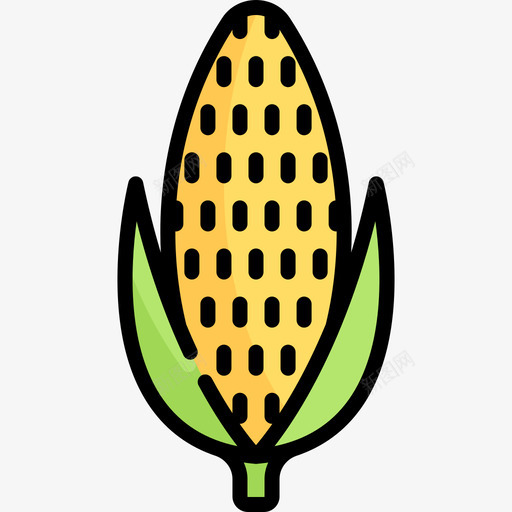 玉米农业7号原色图标svg_新图网 https://ixintu.com 农业7号 原色 玉米