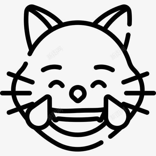 猫whatsapp笑脸3线性图标svg_新图网 https://ixintu.com whatsapp笑脸3 猫 线性