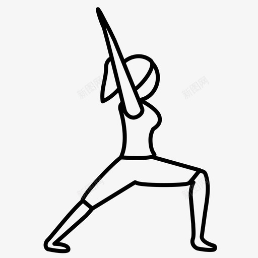 瑜伽姿势柔韧性冥想图标svg_新图网 https://ixintu.com 冥想 战士 柔韧性 瑜伽姿势