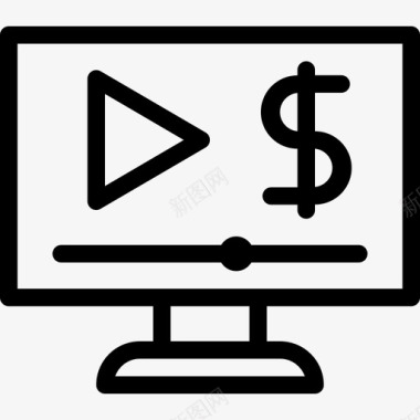 视频营销电脑网络营销图标图标
