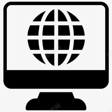 互联网连接全球通讯全球图标图标
