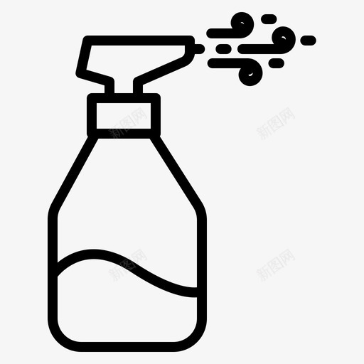 空气清新剂清洁卫生图标svg_新图网 https://ixintu.com 卫生 喷雾瓶 清洁 空气清新剂