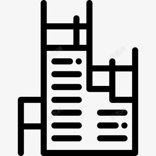 在建建筑2线性图标svg_新图网 https://ixintu.com 在建 建筑2 线性