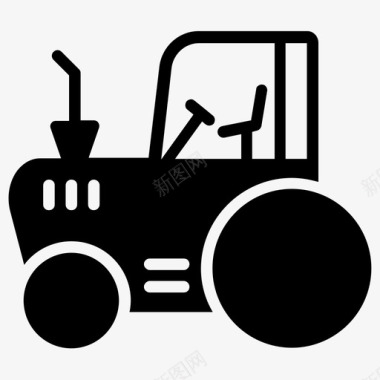 拖拉机小型拖拉机农业设备图标图标