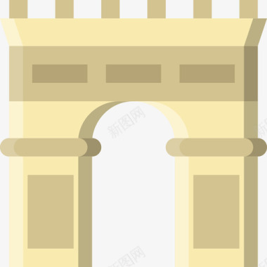 拱门建筑3平面图标图标