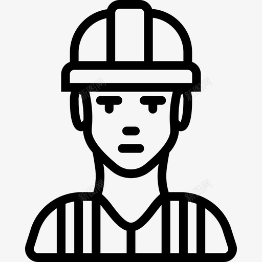 建筑工人职业8线性图标svg_新图网 https://ixintu.com 建筑工人 线性 职业8