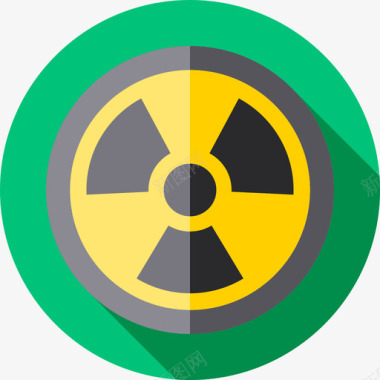 核能可再生能源9平坦图标图标