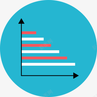 条形图网络分析平面图图标图标