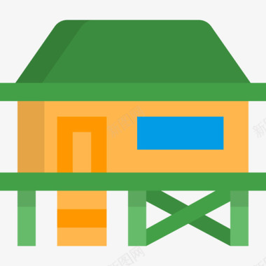 海滨别墅房屋类型2平房图标图标