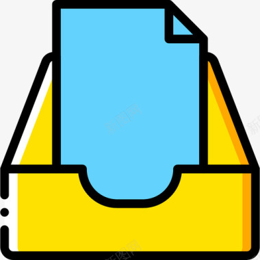 收件箱邮件4黄色图标图标