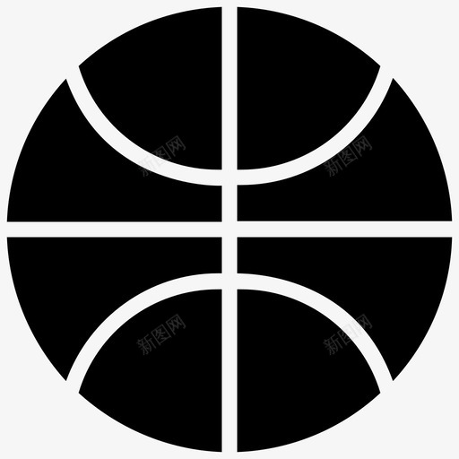 篮球打球球图标svg_新图网 https://ixintu.com 打球 球 篮球 野营字形图标