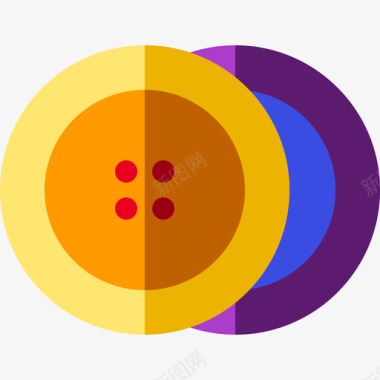 纽扣diy工艺品扁平图标图标