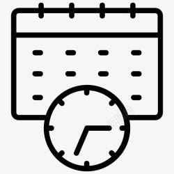 工作日程表时间表约会日历图标高清图片