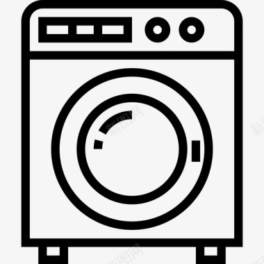洗衣机家装2直线型图标图标