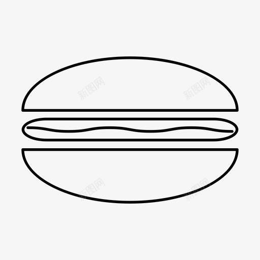 汉堡美味快餐图标svg_新图网 https://ixintu.com ios营销 广告瘦图标 快餐 汉堡 美味 香肠