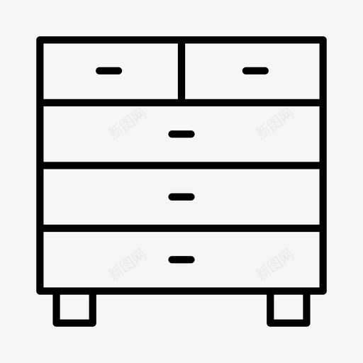 抽屉柜装饰家具图标svg_新图网 https://ixintu.com 内饰 家 家具 房子 抽屉柜 装饰