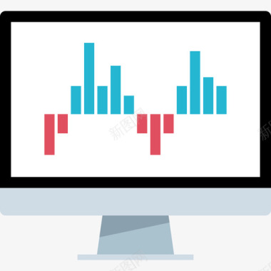 条形图搜索引擎优化和营销6扁平图标图标