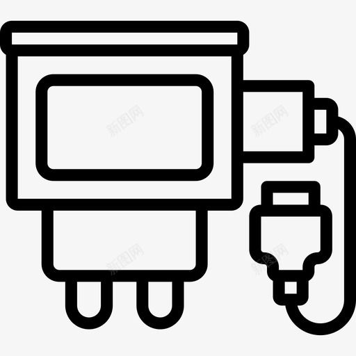 充电器连接器电缆2线性图标svg_新图网 https://ixintu.com 充电器 线性 连接器电缆2