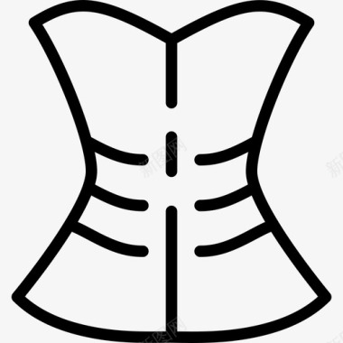 紧身胸衣女装4件直系图标图标