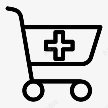 购物车药品医疗保健图标图标