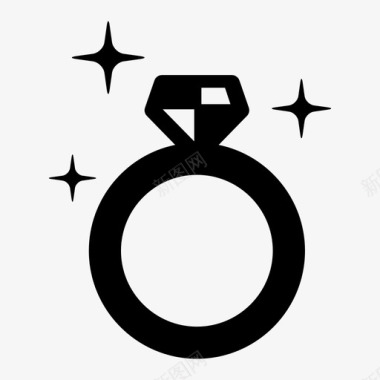 爱情戒指订婚婚姻图标图标