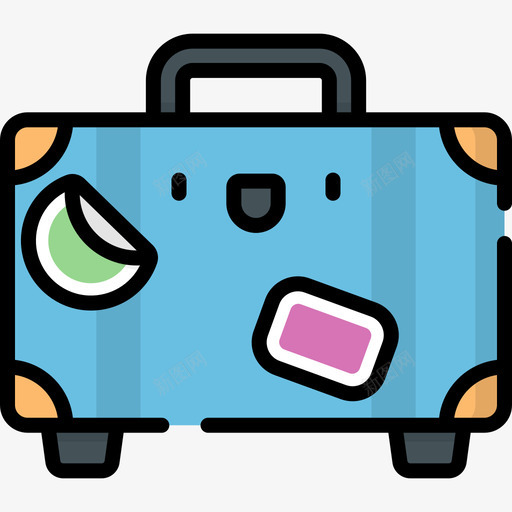 行李旅行49线性颜色图标svg_新图网 https://ixintu.com 旅行49 线性颜色 行李
