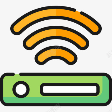 Wifi家庭自动化6线性彩色图标图标