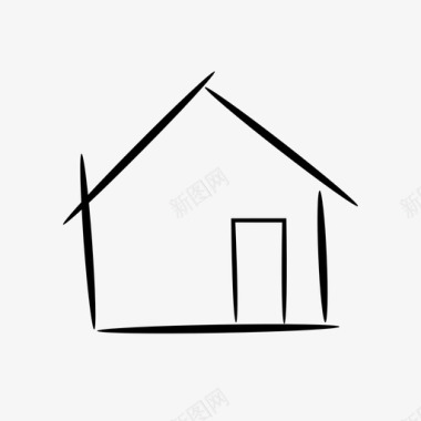 房子小屋家庭图标图标