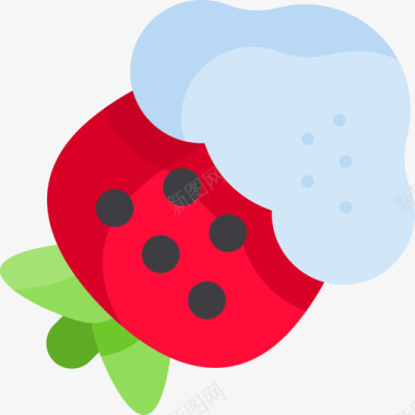 草莓单身女3扁平图标图标