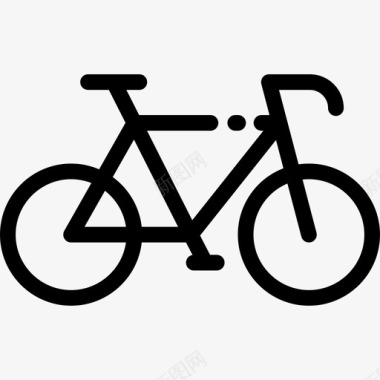 自行车嬉皮士12直线型图标图标
