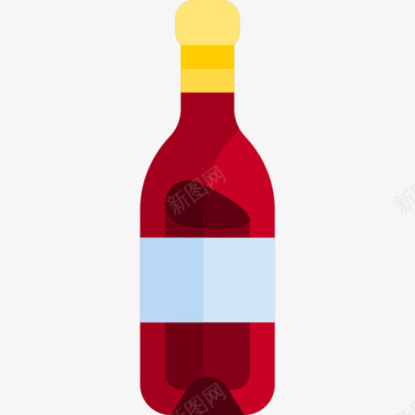 酒瓶单身女3扁平图标图标