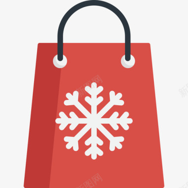 购物袋圣诞66扁平图标图标